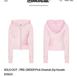 BRAND NEW HIDDEN CULT PINK CHEETAH HOODIE AND LOW RISE PANTS